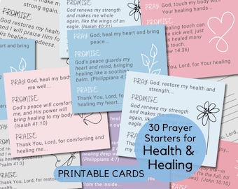 Healing Prayer Starter Cards: Christian Reflection (Digital Download)