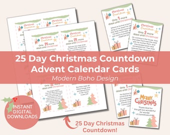 25 Christmas Story Advent Calendar Cards feature 25 Bible Verses to Celebrate the Birth of our Lord Jesus Christ!