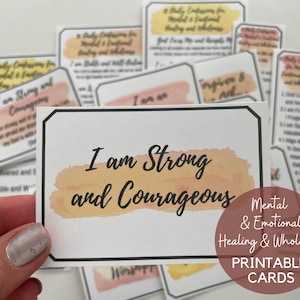 Mental Health Christian Affirmation Cards, Christian Therapy Cards for Therapist, Printable Digital Download