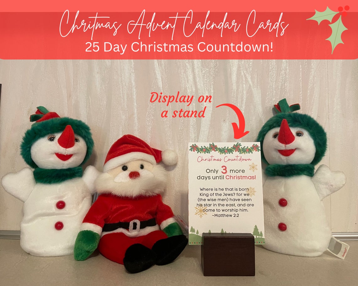 25 Days of Advent Calendar Christmas Countdown Bible Verse Etsy