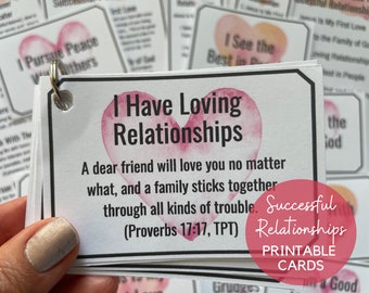 Relationship Scripture Affirmation Cards for a Successful Relationship