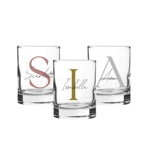Personalised Name and Large Initial/Birthday Milestone Shot Glass | Personalised Name and Age Wine Shot Glass | 18th 21st 30th 40th 50th