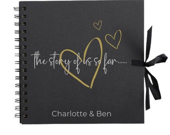 Personalised The Story of Us 20 x 20cm Wedding Photo Album | Guestbook | Wedding Gift | Love Story | Engagement Gift | Couples Gift