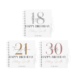 Personalized Birthday Scrapbook: Milestone Guestbook Memory Album (8x8 Inch)