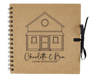 Personalised Home Renovation and New Home Build Journal | 20 x 20cm Photo Album Scrapbook