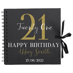 Personalised Birthday Milestone 20 x 20cm Album | 18th 21st 30th 40th 50th 60th Scrapbook | Guestbook | Birthday Gift | Birthday Card