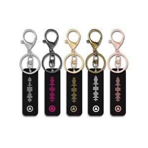 Personalized Music QR Code Keychain: Scannable Song Playlist, Custom Acrylic Keyring