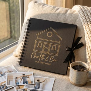 Personalised New Home Scrapbook — Custom Black 8x8 House Renovation Journal image 7