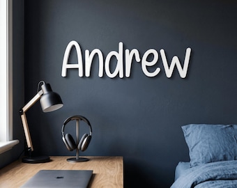 Custom Name Sign: Wooden or Acrylic Nursery Wall Decor, Kids Bedroom Styling