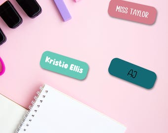 Personalised Engraved Name Badge — Acrylic Work ID Tag for Teachers and Healthcare