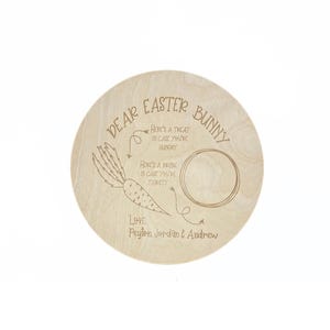 Personalized Easter Bunny Treat Tray: Engraved Wooden Decor