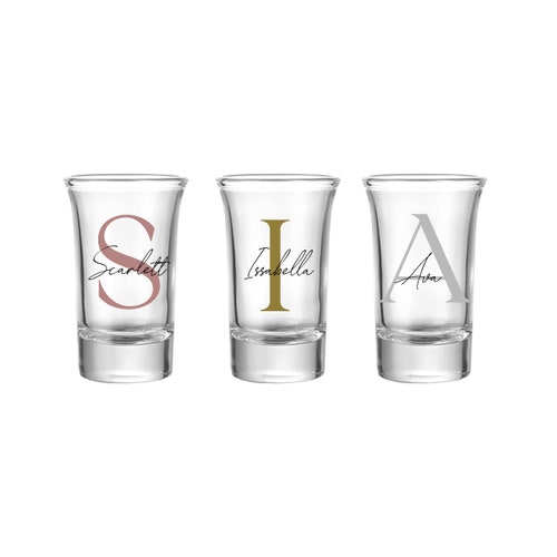 Personalised Name & Age Shot Glass Custom Birthday Gift Etsy