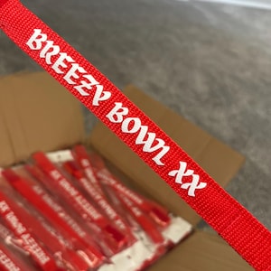 Red BREEZY BOWL light up bracelet