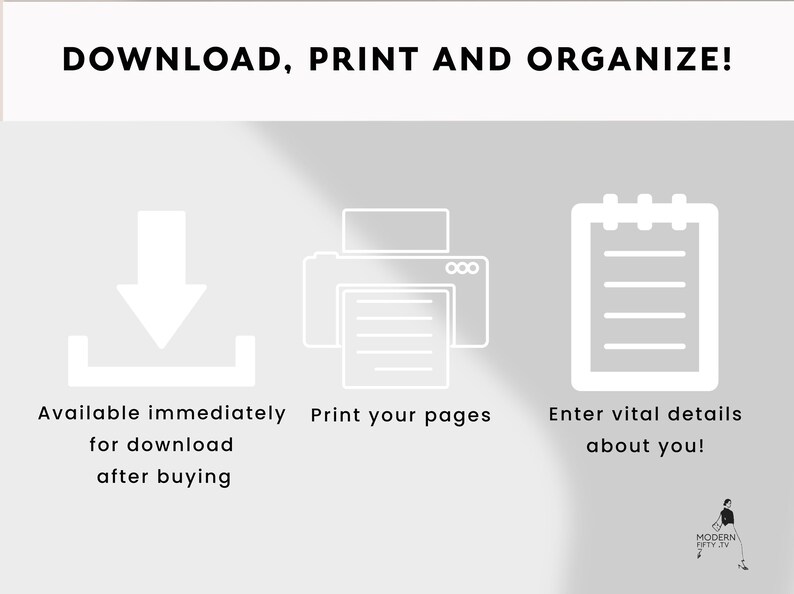 Printable Medication List, Daily Medication and Vitamin, Print at Home ...
