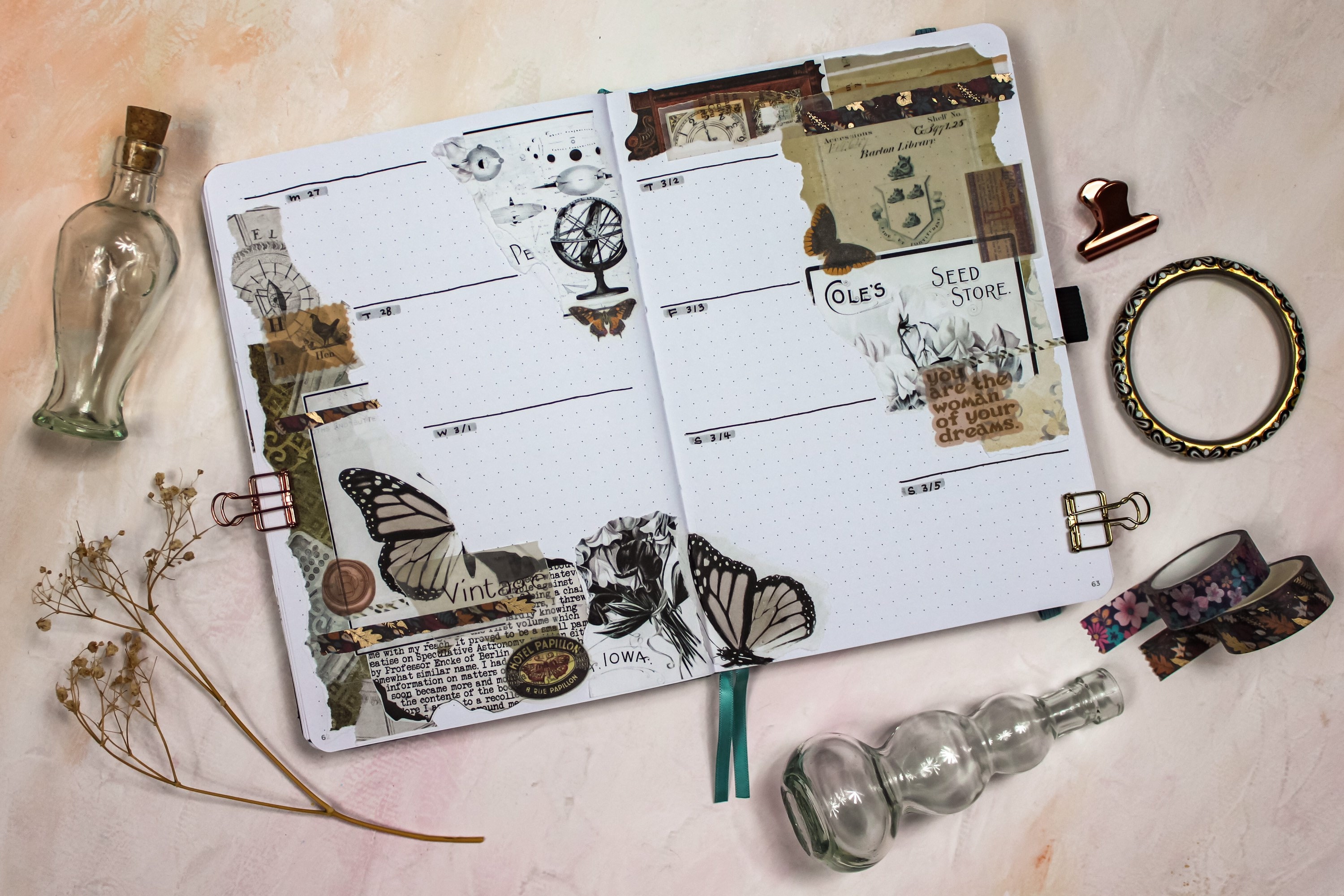 Vintage Book Pages Printable Vintage Library Book Journal - Etsy