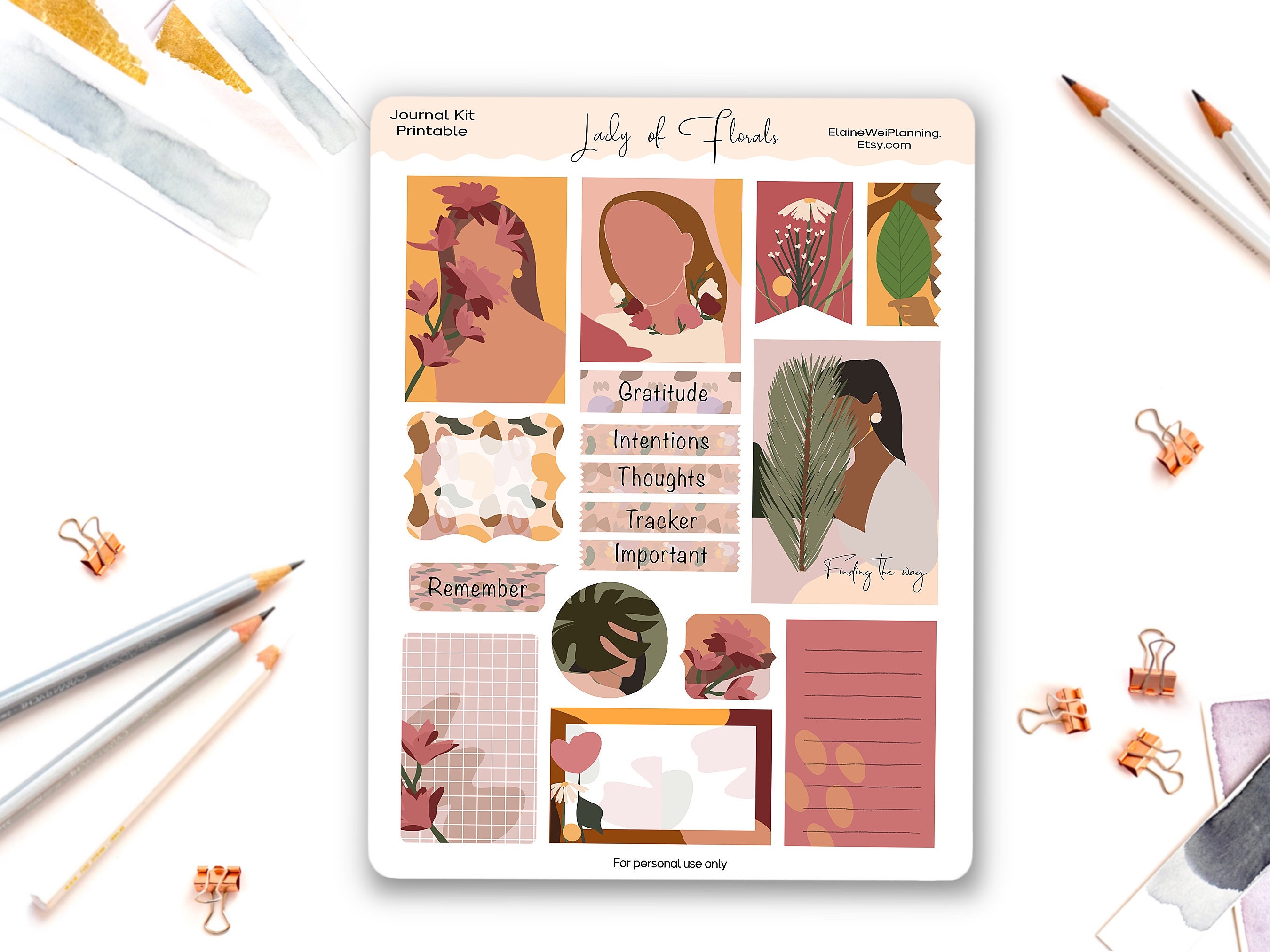 Bullet Journal Stickers Kit • The Printables