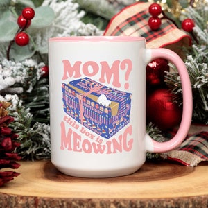 Christmas Vacation Movie Quote Mug | 15oz | Mom, this box is meowing | Russ Griswold, Aunt Bethany, funny quote mug, ceramic large mug