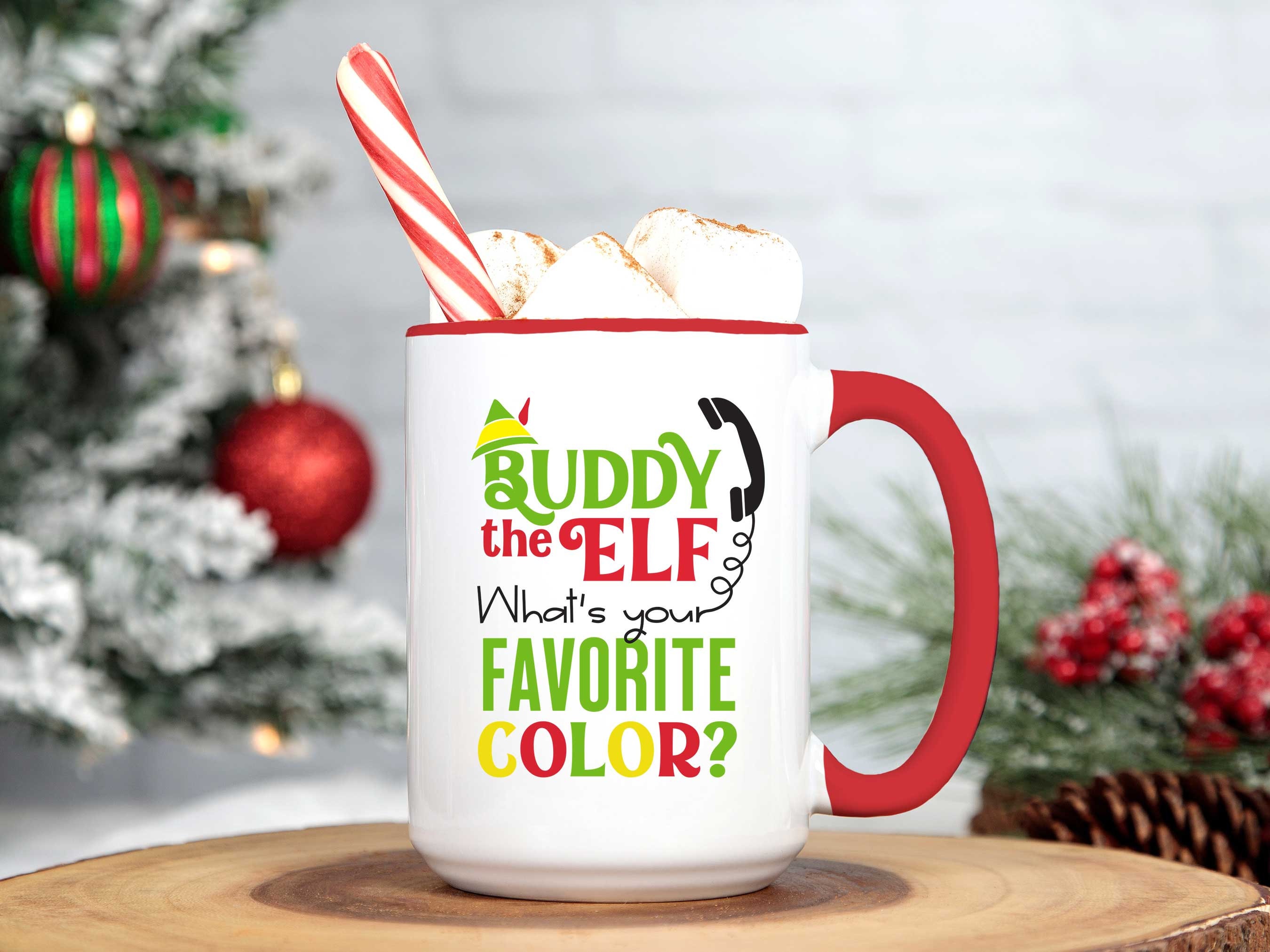 Buddy the Elf, Whats Your Color? 11oz Mug – SUGAR LANE PRINTS
