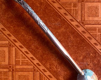 Long Engraved Bortonaggio   Bombilla Stainless Steel 1000furos - 1000holes.