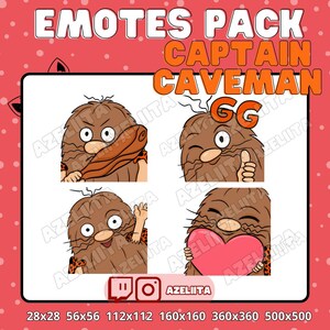 Pack de emote de nuestro cavernícola favorito!!!