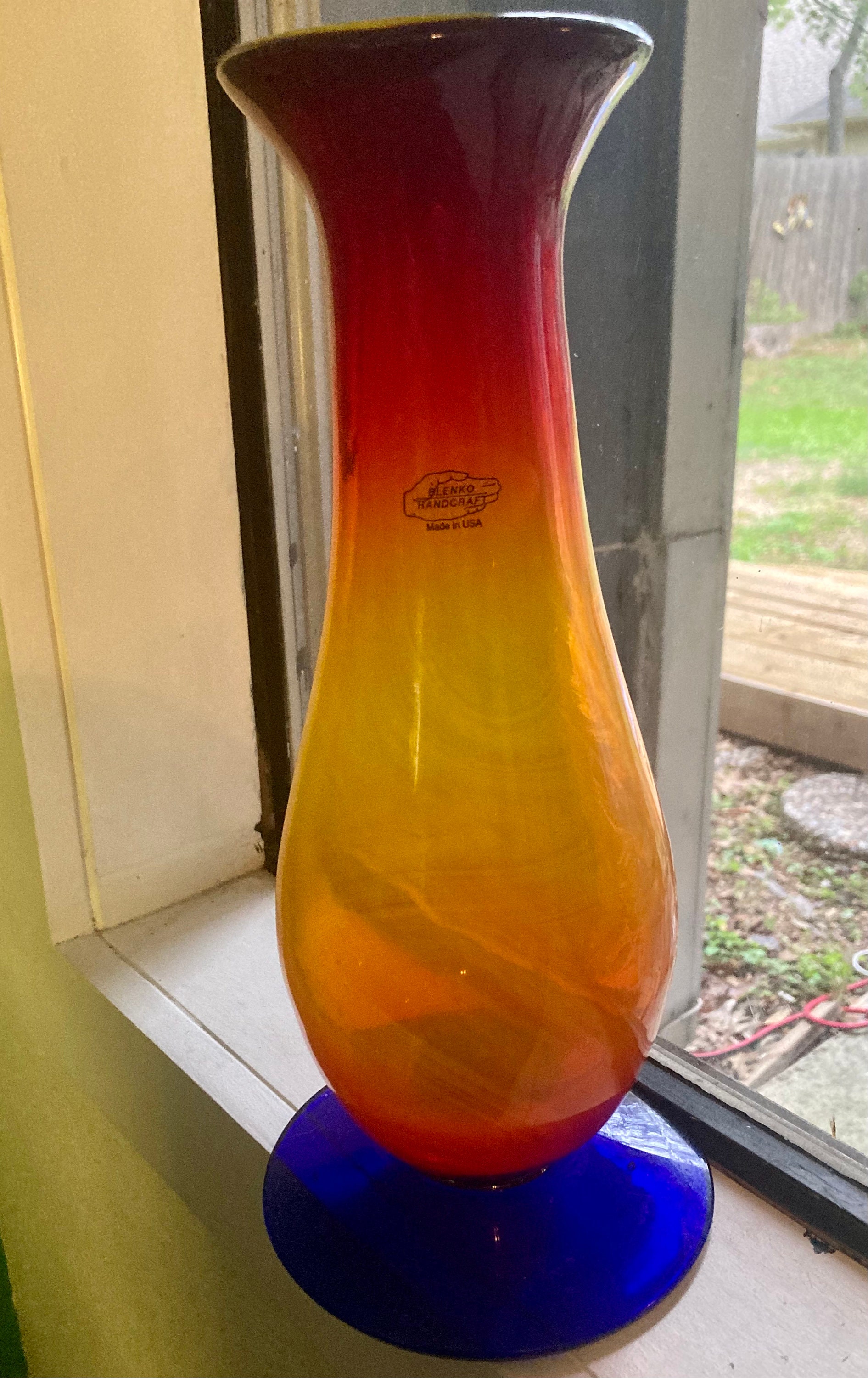 Blenko Tequila Sunrise Vase. There Are Only a Handful of These With