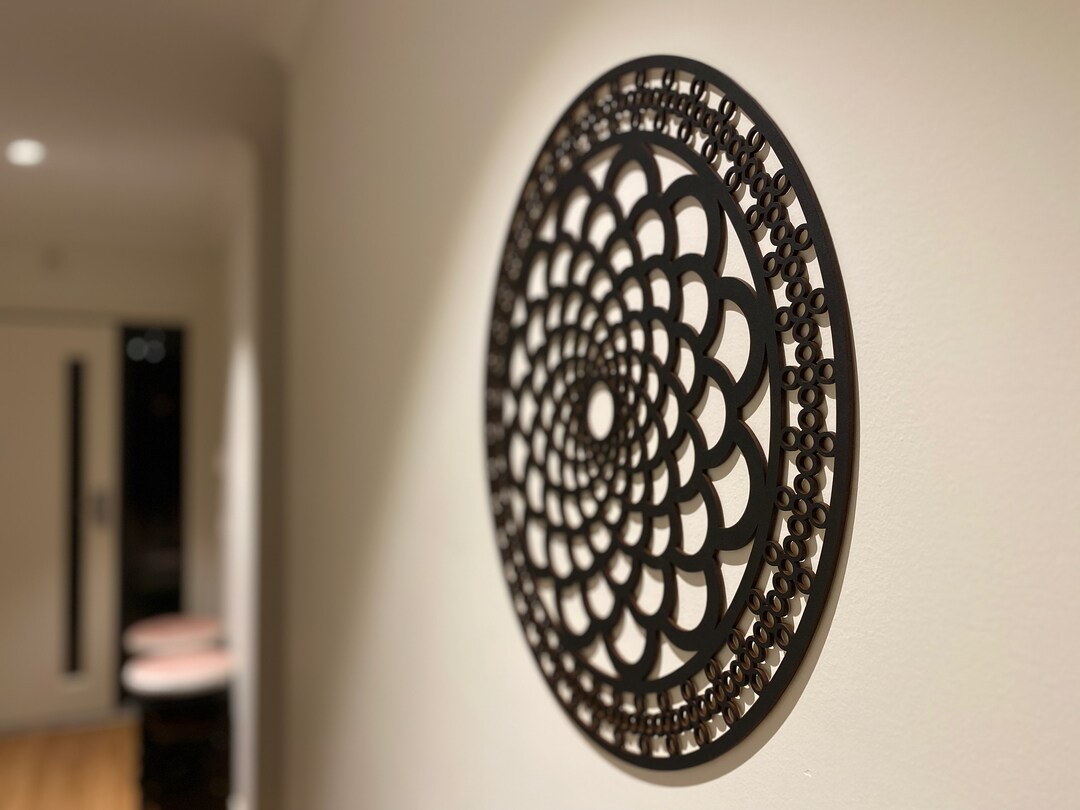 Mandala Wooden Wall Decor Mandala Wall Art Boho Yoga Home Office Living