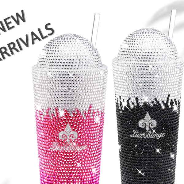Bling 16.91oz Beverage Cup With Stainless Steel Straw