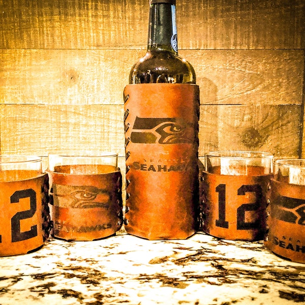 Leather Whiskey Glass Etsy