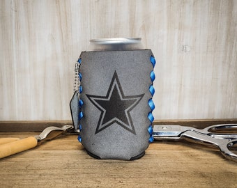 Cowboys Leder Bierdose Coozie: Fussball Fan Geschenk