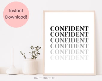 Girl Boss Wall Art, Confident Wall Art, Boss Babe Wall Decor, Girl Boss Office Decor, Feminist Poster, Feminist Print, Gift for Her