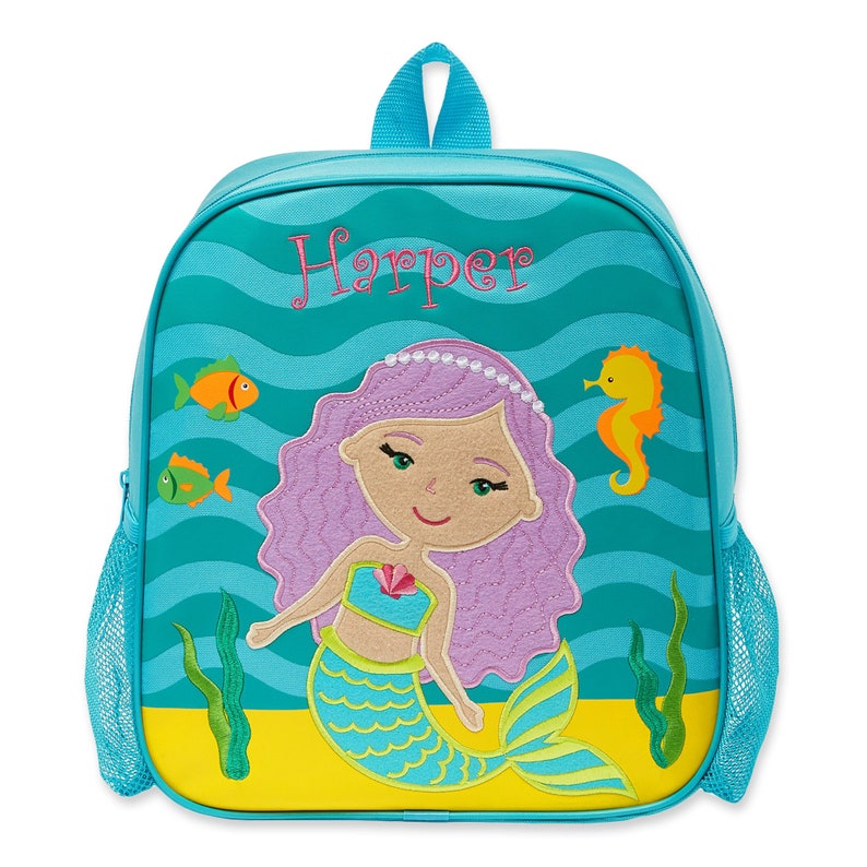 Personalized Just For Me Backpack Back to School Kids Backpack Toddlers Backpack For School, Sleepovers Available In 6 Designs Mermaid