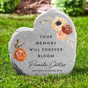 Personalized Memorial Stone - Upright Garden Memorial Stone- Memorial Heart Stone - Sympathy Gift - Memorial Gift - In Loving Memory