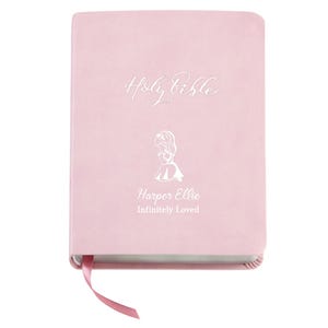 Personalized Create Your Own Children's Bible - Religious Gift - KJV Bible - Keepsake For Baby - Children's Bible - Choose Pink or Blue Pink