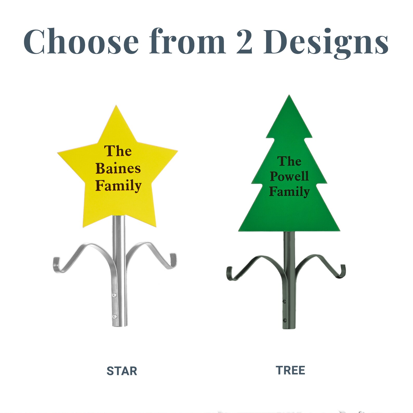 Personalized Metal Stocking Holder Keepsake Holiday Décor Etsy