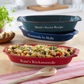 Personalized Ceramic Casserole Baking Dish - Stoneware Serving Dish - Personalized Gift For Mom - For the Baker -  Choice Of 3 Colors