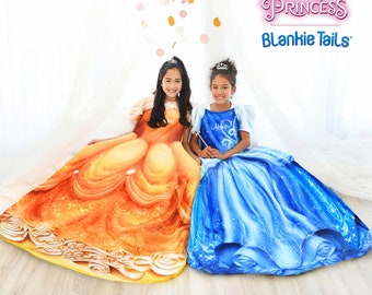Personalized Disney Princess Blankie Tails® Wearable Blanket For Kids  Double-Sided Minky Soft Fleece Blanket Choose From Princesses