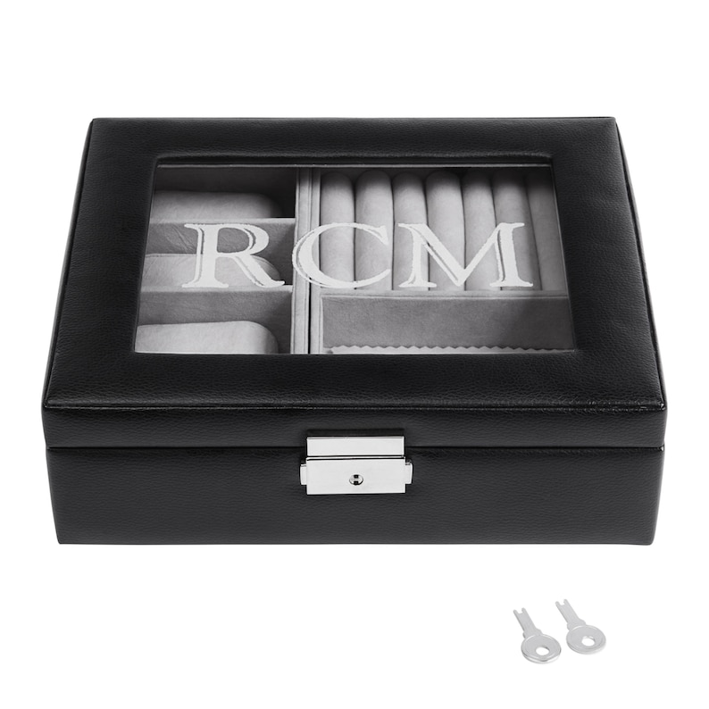 Personalized Vegan Leather Watch Box & Storage Valet Etsy