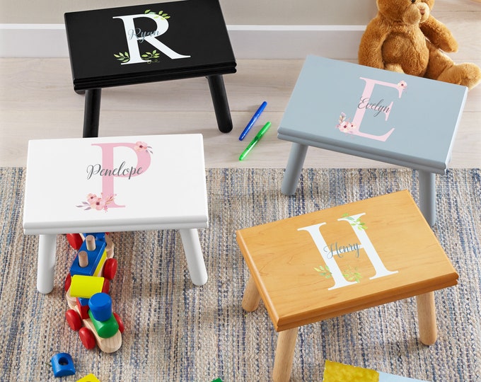 Wooden Childrens Stools Handcrafted in Elephant and Giraffe Shapes With
