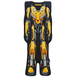 Personalized Transformers Blanket - Blankie Tails® - Wearable Blanket for Kids - Fleece Blanket - Bumble Bee Blanket - Transformer Gift