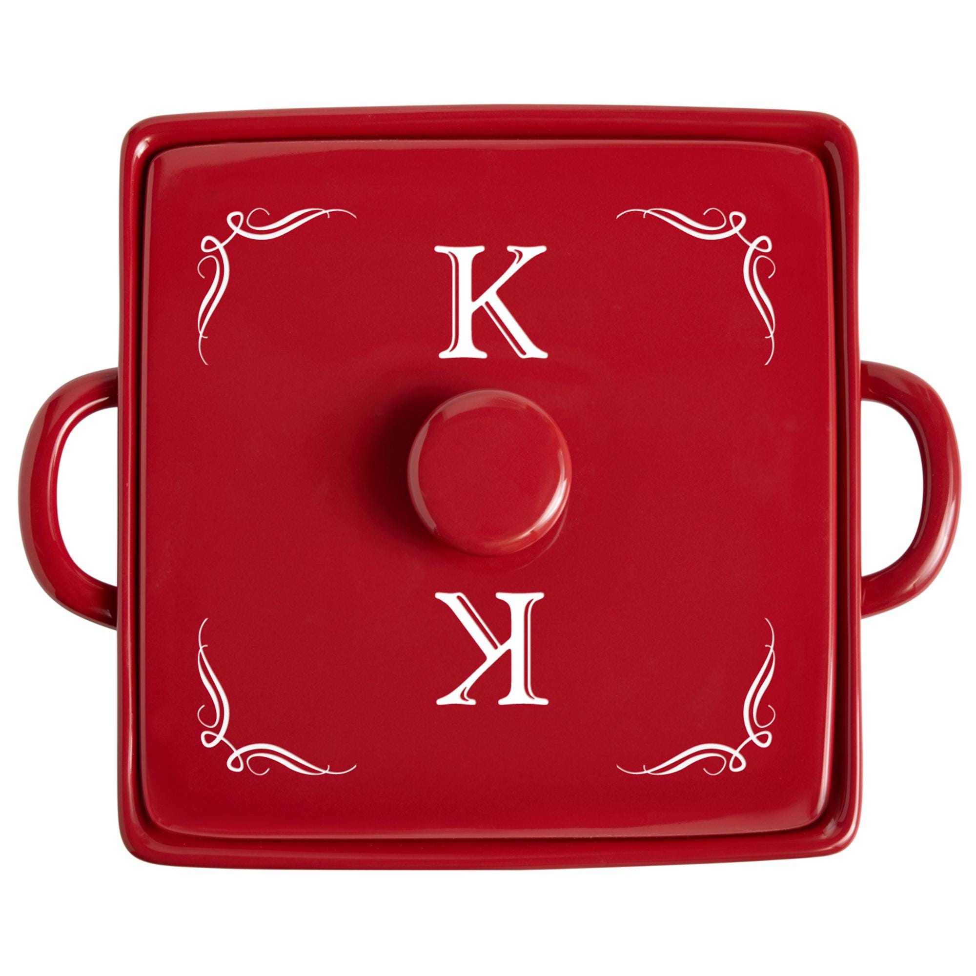 Personalized Stoneware Casserole Dish - 3 Qt Casserole Dish With Lid ...