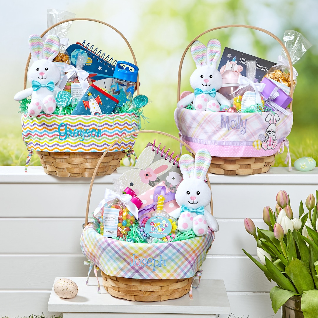 Personalized Create Your Own Wicker Easter Basket Choose From 8 Designs Available in 3 Sizes