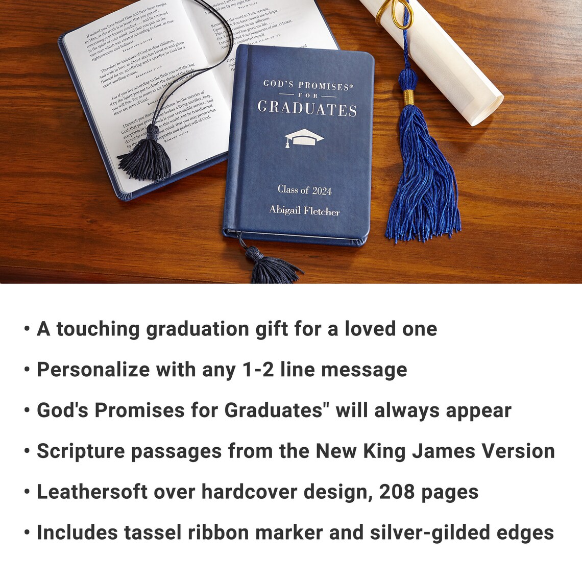 Graduation Rites Book Personalized Graduation Scripture Book - God's Promises - for the ...