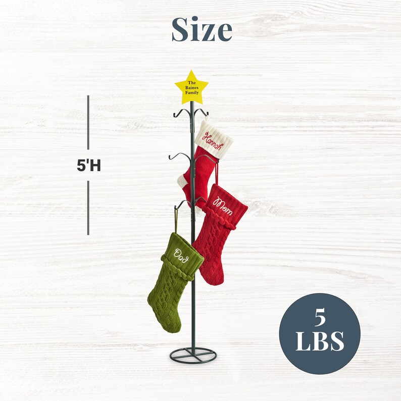 Personalized Metal Stocking Holder Keepsake Holiday Décor Etsy