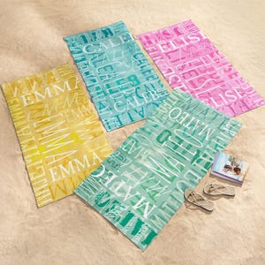 Personalized Signature Style Beach Towel-Customized Towel-For the Beach Lover-For the Pool Lover- Choose From 18 Colors-Available in 2 Sizes image 7