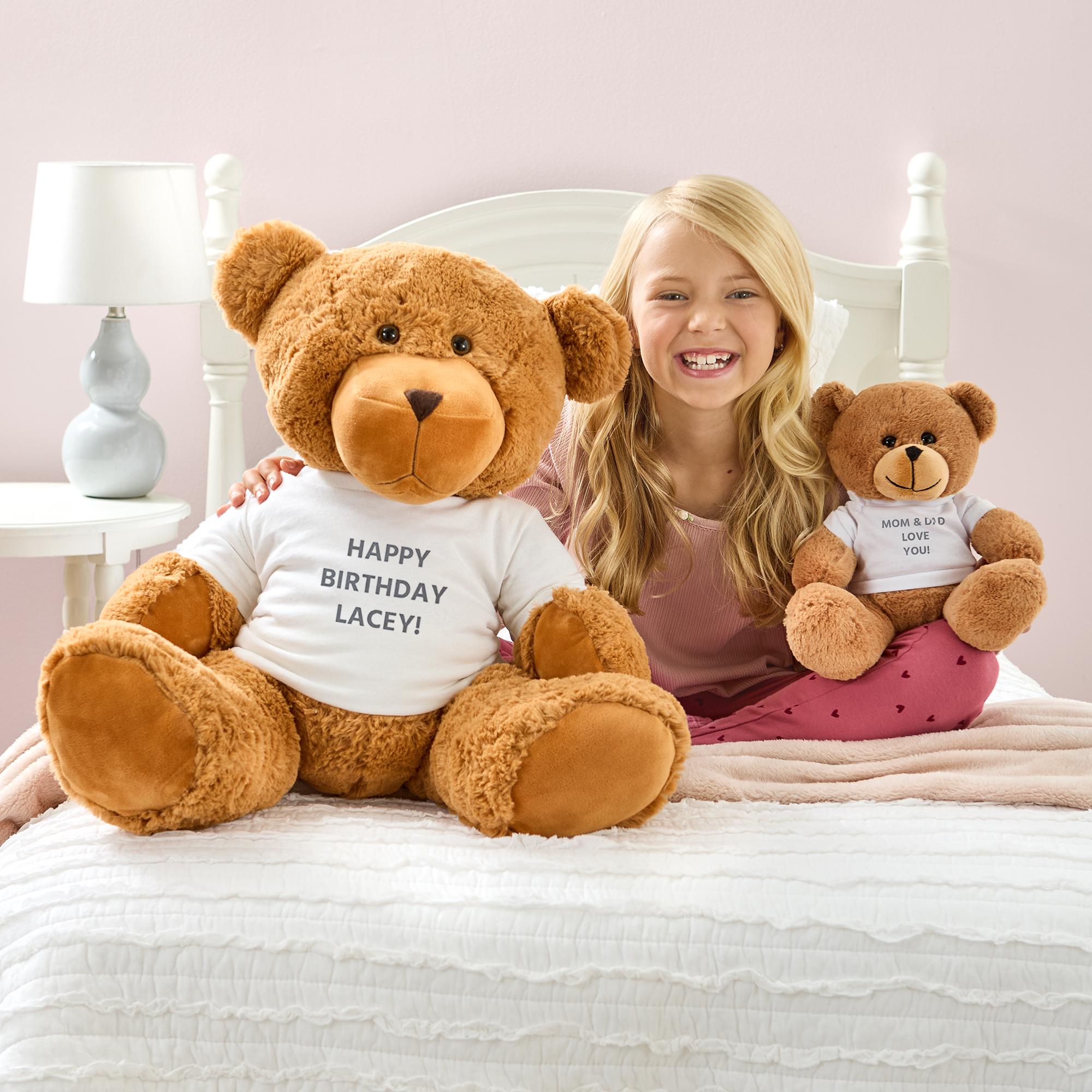 Personalized Teddy Bear - Plush Stuffed Animal With a Custom Message T ...