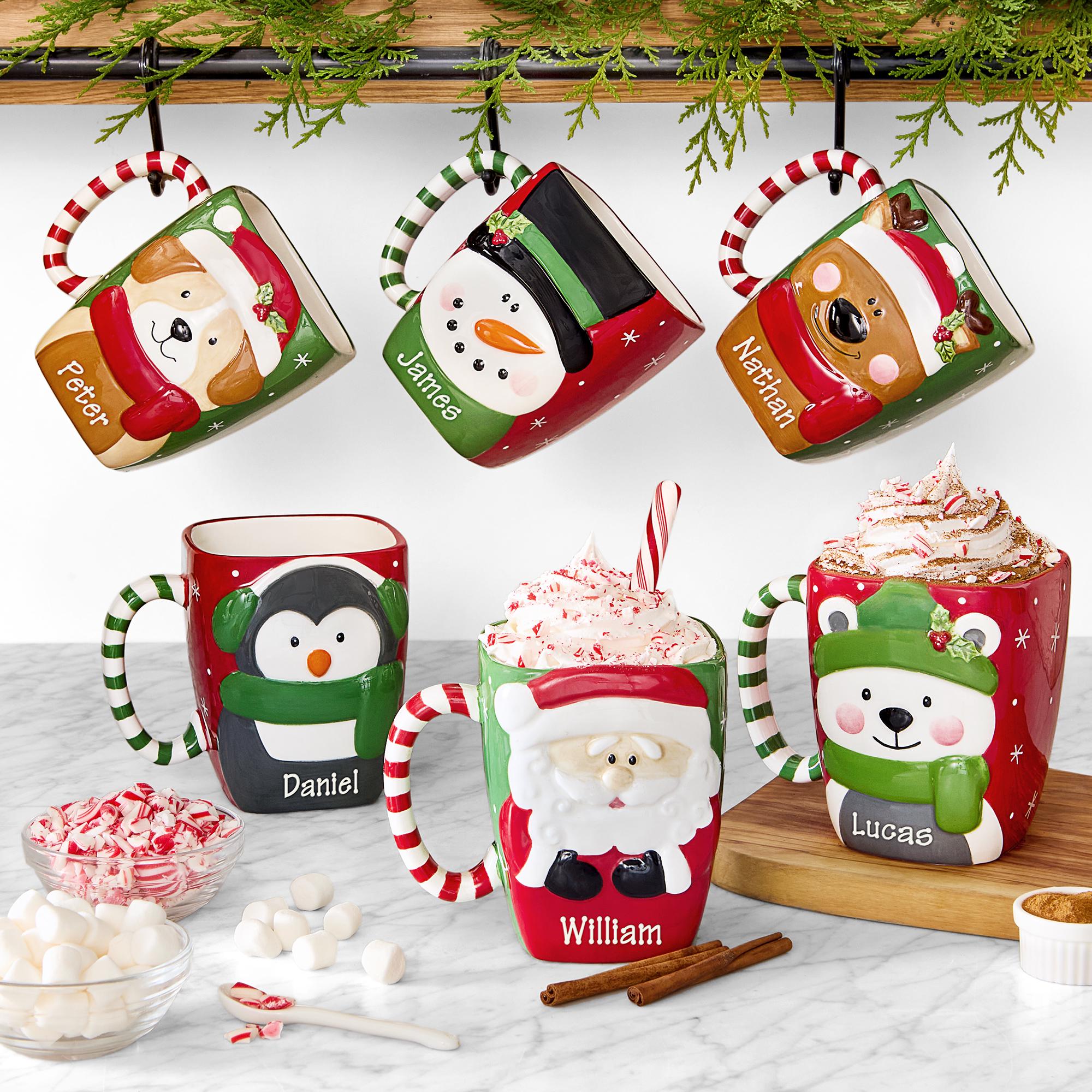 Santa Mugs Set of 4 - Etsy