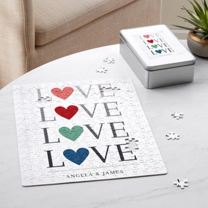 Personalized Lots of Love Puzzle - Valentine&#39;s Day - For Couples - Custom Puzzle - Gift for Puzzle Lover