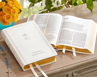 Personalized Bible - Catholic Bible - New & Old Testament - Gift of Faith - Customized with Message - New Revised Standard Version - NRSV