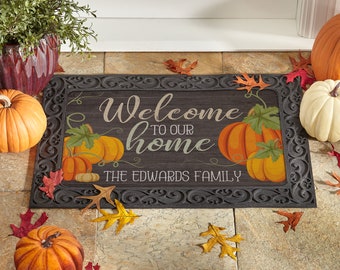 Personalized Pumpkin Patch Doormat - Halloween Décor - Fall -  Choose From 2 Sizes - Available With Or Without Decorative Rubber Holder