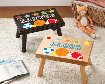 Toddler Step Stool, Truck Step Stool for Kids, Personalized
